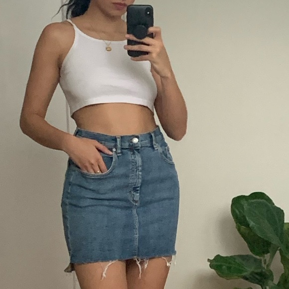Aritzia Wilfred Denim Skirt 10 - Picture 1 of 6